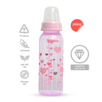 Pigeon Peristaltic Pink Abstract Nursing Bottle Japan's No.1 Brand | Baby Feeding Bottle | Natural Feeding Bottle for Babies | BPA Free Milk Bottle | Clear Baby Bottle 240 ml