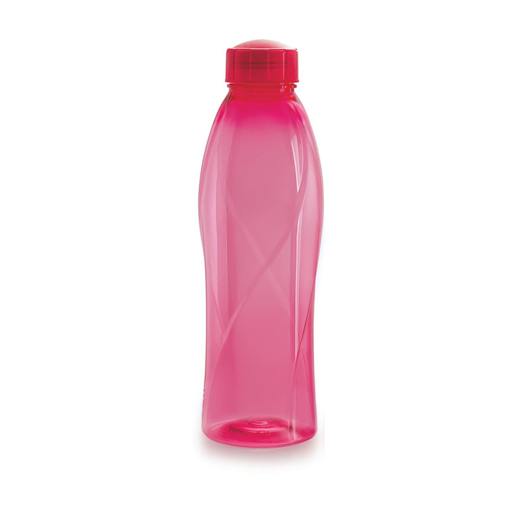 CELLO Texas PET Bottle | Leak Proof and Break Proof | Perfect for School, College, Work, and Outdoor Adventures Water Bottle | 1 Litre, Set of 6 | Pink