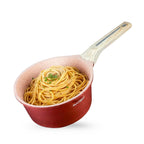 MACclite Butter Scotch Die Cast Non Stick Sauce Pan 18 cm Dia 2.0 Liter,Tea,Milk,Maggie Nonstick Sauce Pan with 5 Layer Coating,Gas & Induction Stove Friendly,Dishwasher Safe