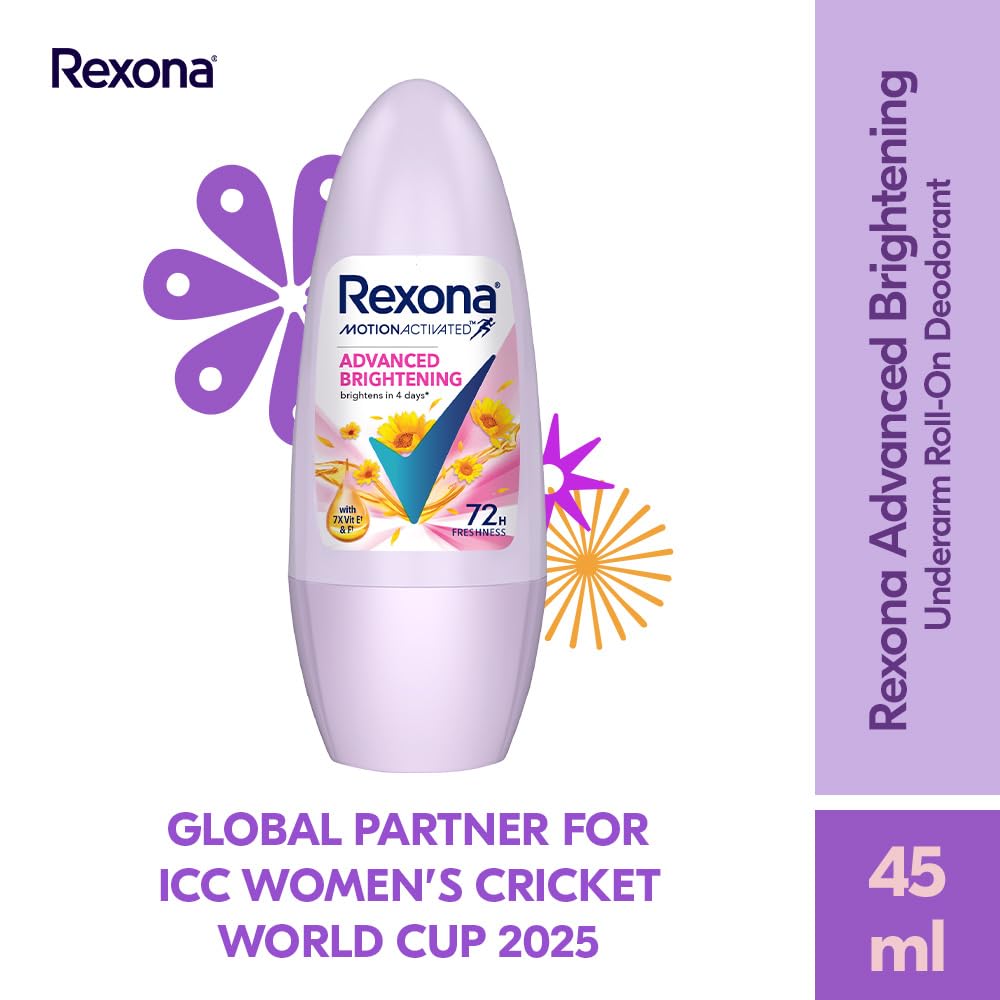 Rexona Advanced Brightening Roll On Motion Activated Deodorant for Women