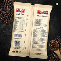 Pushp Brand Whole Black Pepper (Kali Mirch) 50g