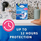 TENA Lady Protect+ Maxi Pad Style | Incontinence Lady Pads | Upto 12 Hrs Dryness | Triple Protection from leaks,odour and moisture | Dermatologically Tested |Length 37.7 cm | 6 Units × 8 | 48 Units