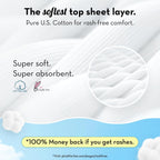 Plush Ultra-Thin Sanitary Napkins for Women, 25 Pcs | Super Absorbent Heavy Flow XXL Pads + 4 Panty Liners | 100% Rash-Free | Pure U.S. Cotton XXL Sanitary Pads