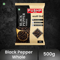 Pushp Brand Whole Black Pepper (Kali Mirch) 50g