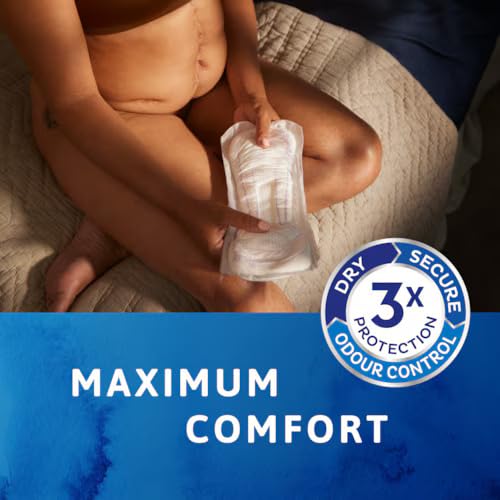 TENA Lady Protect+ Maxi Pad Style | Incontinence Lady Pads | Upto 12 Hrs Dryness | Triple Protection from leaks,odour and moisture | Dermatologically Tested |Length 37.7 cm | 6 Units × 8 | 48 Units