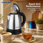 Bajaj KTX 1.2 Litre DLX Electric Kettle | 1350W Kettle With Stainless Steel Body | Cordless Operation | Auto Shut-Off Mechanism | 2-Yr Warranty 【Silver & Black】 Visit the Bajaj Store
