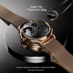 boAt Enigma Gem Women's Luxury Smart Watch w/ 1.19” (3.02cm) AMOLED Display, Emergency SOS Live Location Sharing, Female Wellness, Watch Face Studio, BT Calling, Watch for Woman (Rose Gold)