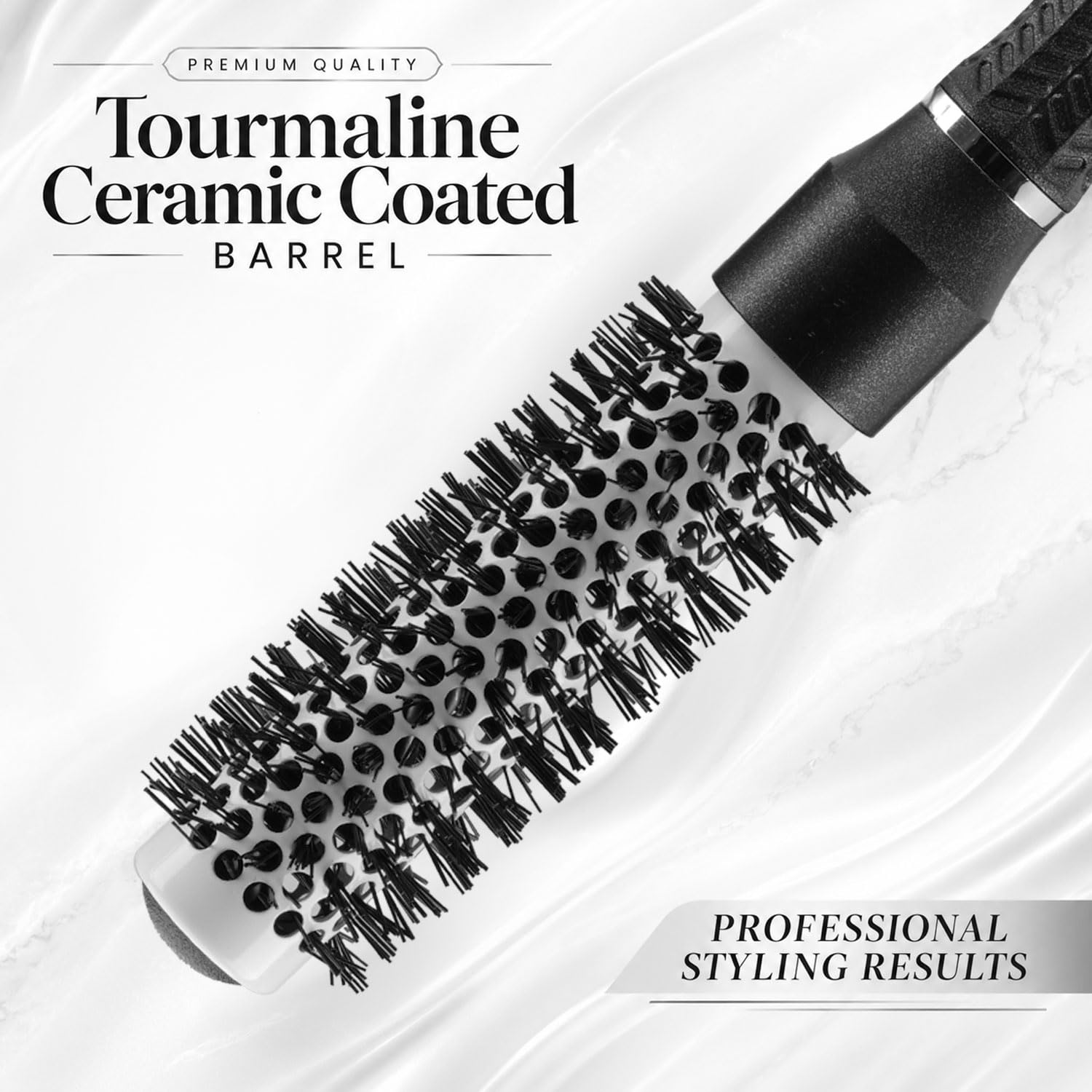 VEGA PROFESSIONAL Ceramix Shine Blow Dry Round Hair Brush 32mm | Hair Styling & Blow Dry Brush for Men & Women | Smooth Ceramic Bristles for Salon & Home Use | Anti-Static Hair Brush (VPPHB-02)
