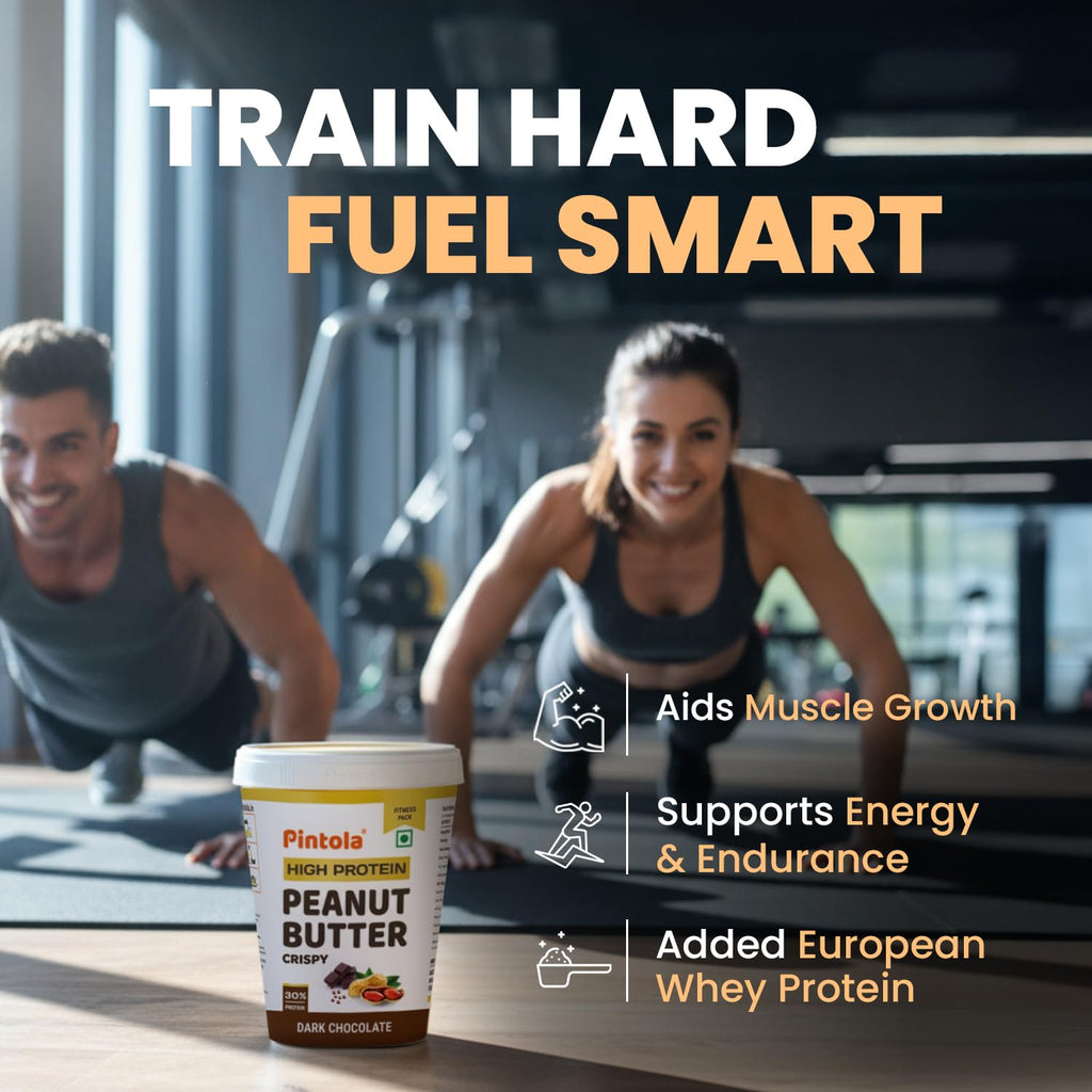 Pintola High Protein Dark Chocolate Peanut Butter (Crispy, 510g)