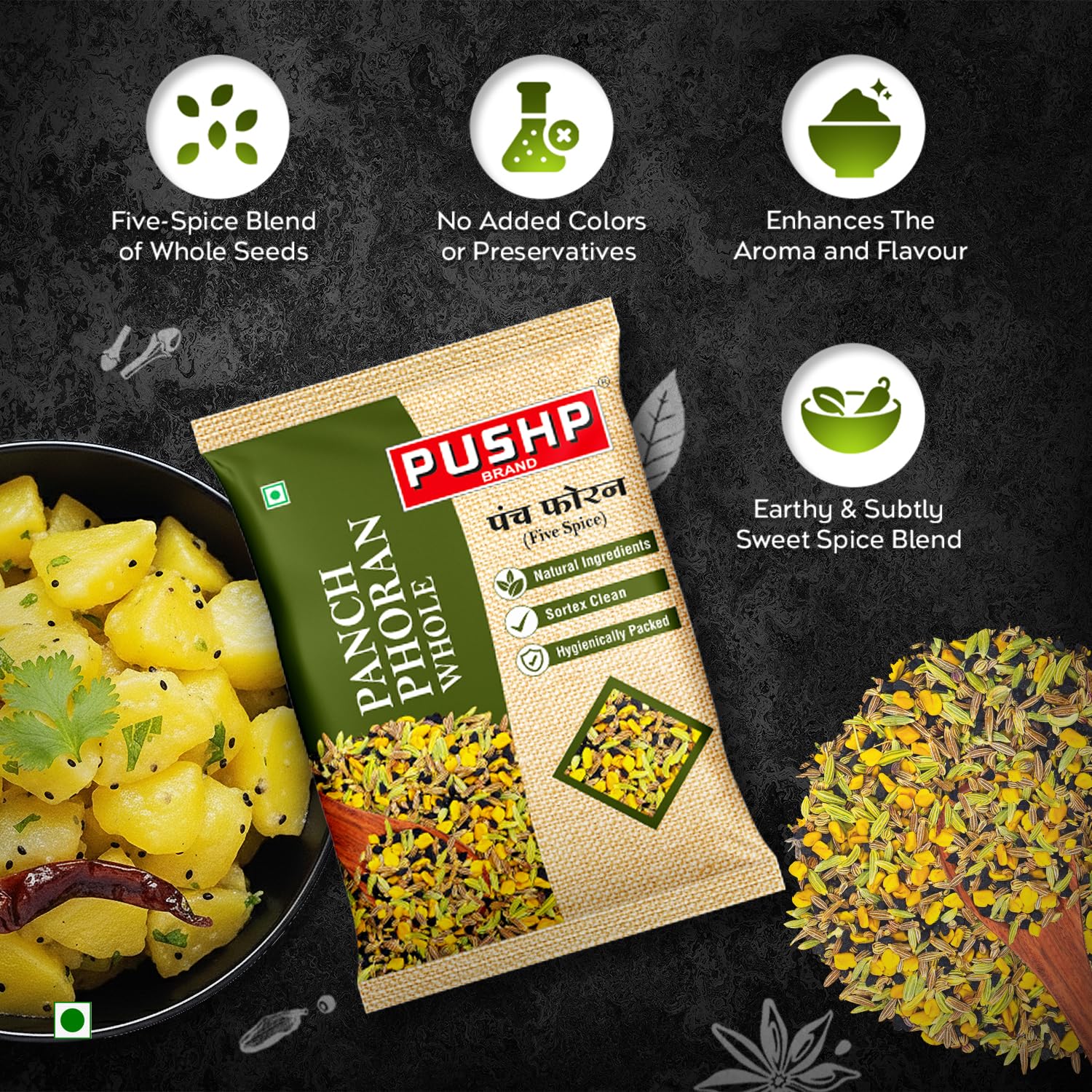 Pushp Panch phoran Whole Spice Blend | 100 gm