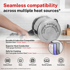 Prestige 8 Litre Stainless Steel Deluxe Alpha Svachh Outerlid Pressure Cooker |Deep lid for spillage control|10 years warranty|Gas & Induction compatible|Gasket release system|ISI Certified