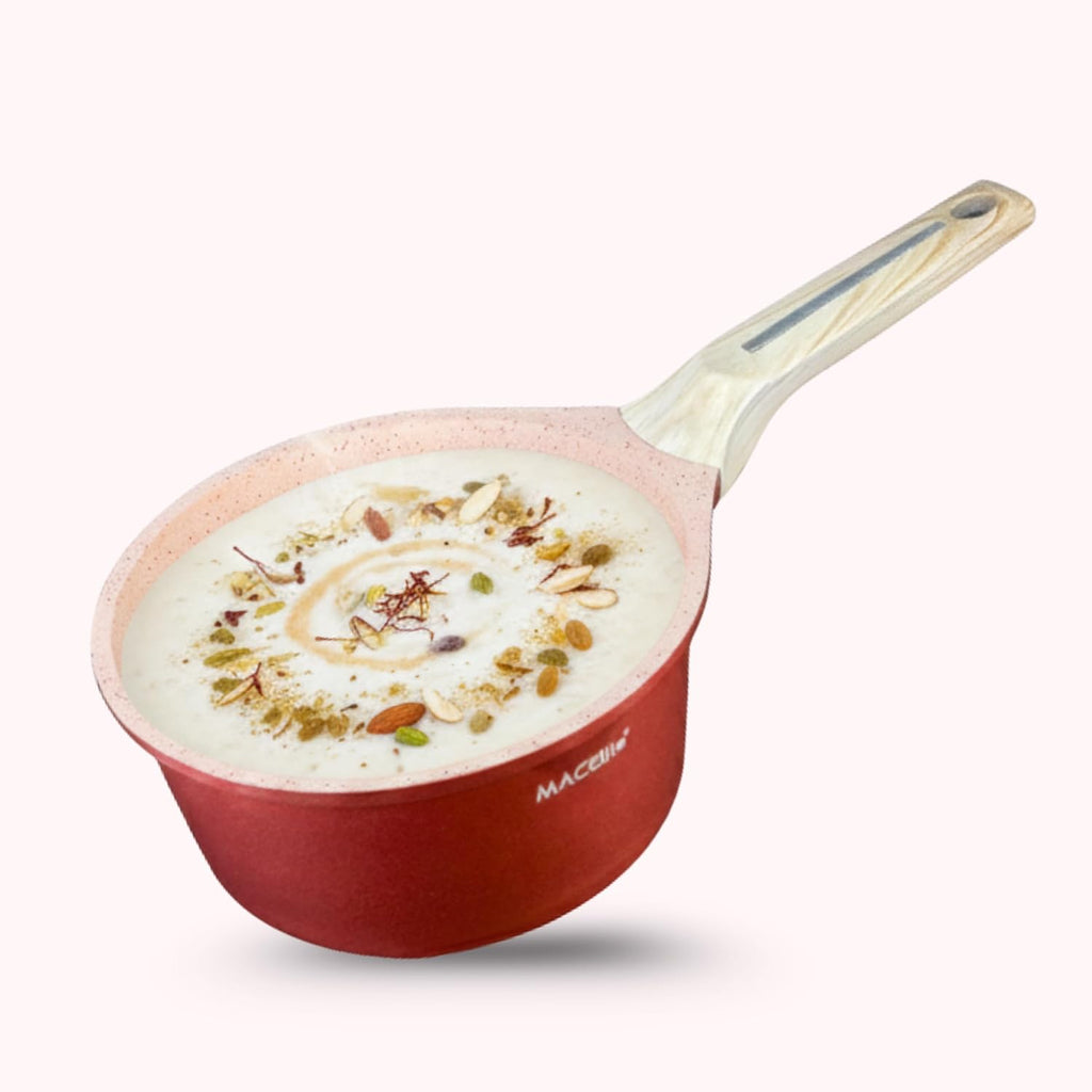MACclite Butter Scotch Die Cast Non Stick Sauce Pan 18 cm Dia 2.0 Liter,Tea,Milk,Maggie Nonstick Sauce Pan with 5 Layer Coating,Gas & Induction Stove Friendly,Dishwasher Safe