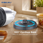 Bajaj KTX 1.2 Litre DLX Electric Kettle | 1350W Kettle With Stainless Steel Body | Cordless Operation | Auto Shut-Off Mechanism | 2-Yr Warranty 【Silver & Black】 Visit the Bajaj Store