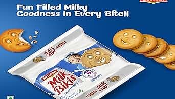 Britannia Milk Bikis Milky Sandwich Cream Biscuits 188 gram