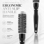 VEGA PROFESSIONAL Ceramix Shine Blow Dry Round Hair Brush 25mm | Hair Styling & Blow Dry Brush for Men & Women | Smooth Ceramic Bristles for Salon & Home Use | Anti-Static Hair Brush (VPPHB-01)