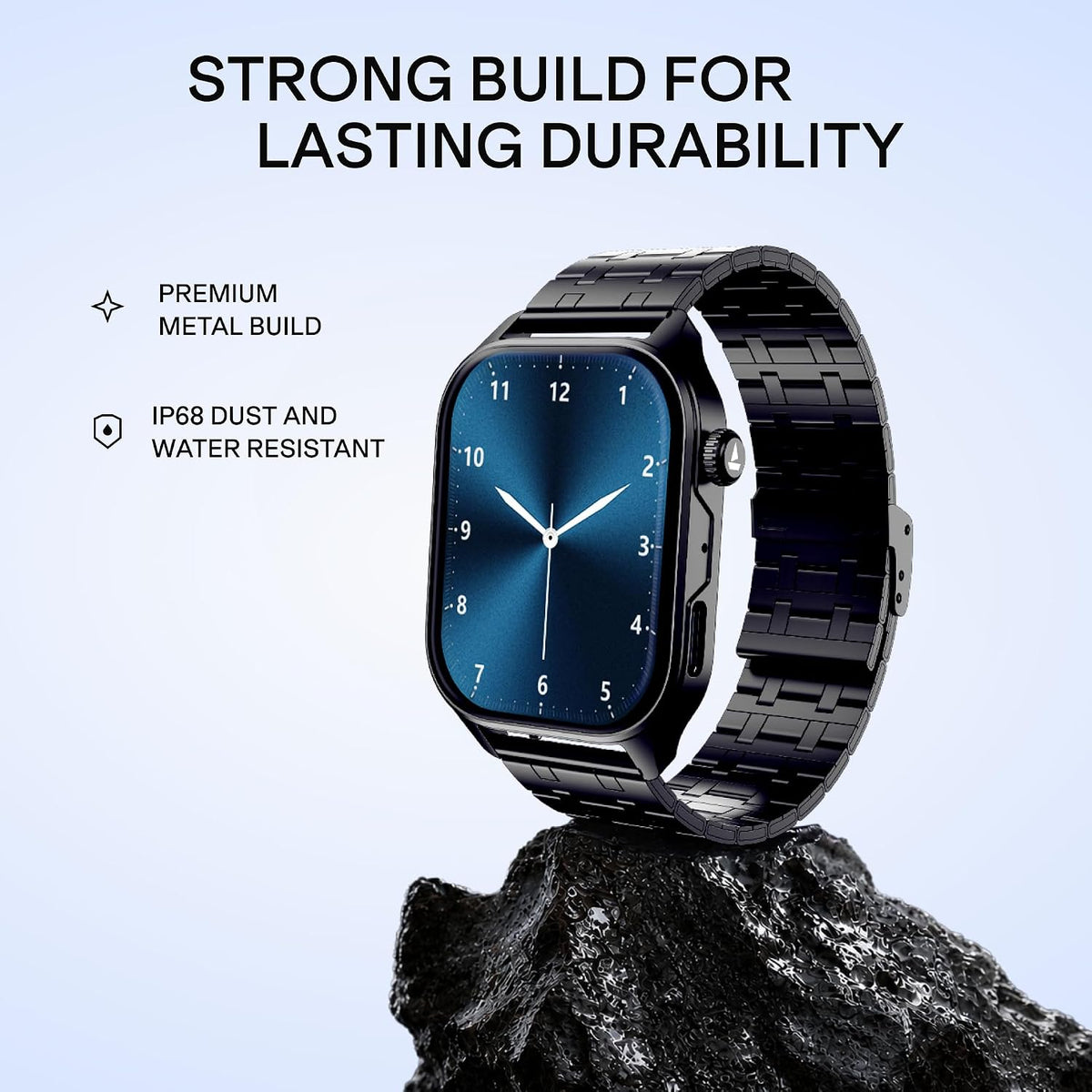 boAt New Launch Ultima Vogue 2, India's First AMOLED Type-C Smartwatch, 1.96" Display, 1000 nits Brightness, Metal Body w/Premium Straps, 10-Days Battery Life, Smartwatch for Men & Women (Steel Black)