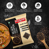 Pushp Brand Whole Black Pepper (Kali Mirch) 50g