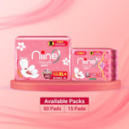 NIINE Naturally Soft Ultra Thin XL+ Sanitary Napkins for Heavy Flow (Pack of 2) 30 Pads with Free Biodegradable Disposal Bags