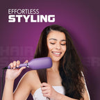 Havells Keratin Infused Hair Straightener Brush With Temperature Control For All Hair Types | 50 Watts | 2 Years Guarantee | Stunning Purple | Hs4201