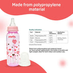 Pigeon Peristaltic Pink Abstract Nursing Bottle Japan's No.1 Brand | Baby Feeding Bottle | Natural Feeding Bottle for Babies | BPA Free Milk Bottle | Clear Baby Bottle 240 ml