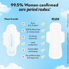 Plush Ultra-Thin Sanitary Napkins for Women, 25 Pcs | Super Absorbent Heavy Flow XXL Pads + 4 Panty Liners | 100% Rash-Free | Pure U.S. Cotton XXL Sanitary Pads