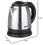 Bajaj KTX 1.2 Litre DLX Electric Kettle | 1350W Kettle With Stainless Steel Body | Cordless Operation | Auto Shut-Off Mechanism | 2-Yr Warranty 【Silver & Black】 Visit the Bajaj Store