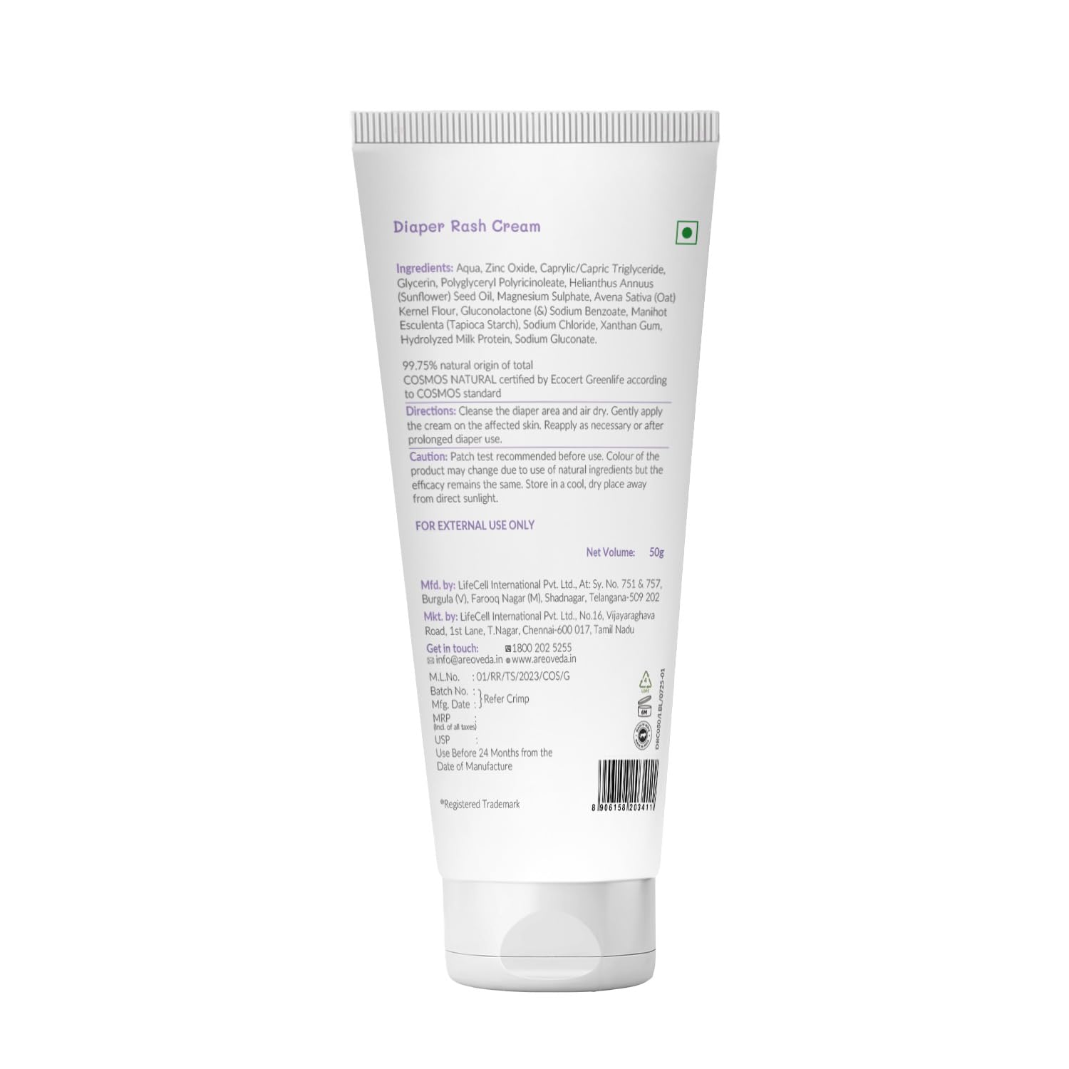 AreoVeda Diaper Rash Cream (100 gm),