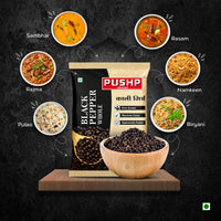 Pushp Brand Whole Black Pepper (Kali Mirch) 50g