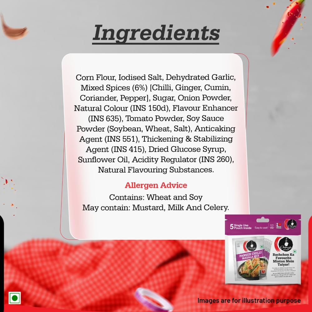Ching’s Secret Paneer Chilli Masala Mix, 100g