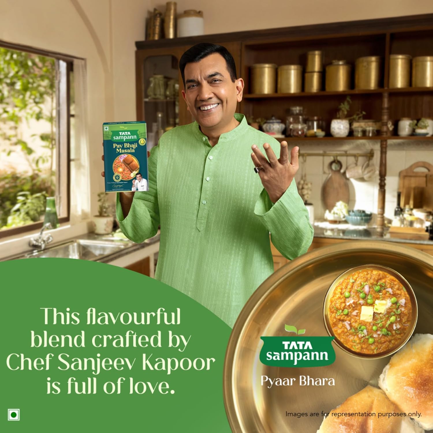 Tata Sampann Pav Bhaji Masala with Natural Oils, 100g