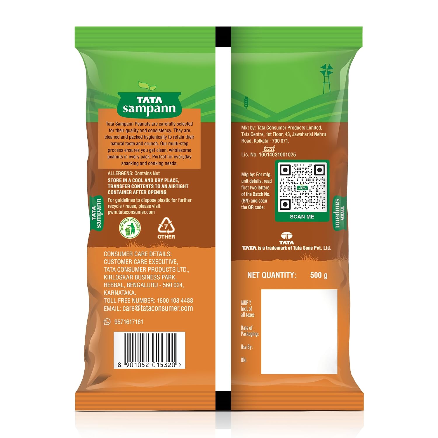 Tata Sampann High Protein Peanuts, 500g