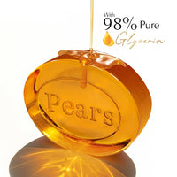 Pears Original Glycerin Soap Bar - Pure & Gentle Glow | With 98% Pure Glycerin | For Hydration & Glow | With Plant Based Cleanser for Skin &...