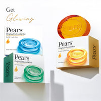 Pears Original Glycerin Soap Bar - Pure & Gentle Glow | With 98% Pure Glycerin | For Hydration & Glow | With Plant Based Cleanser for Skin &...
