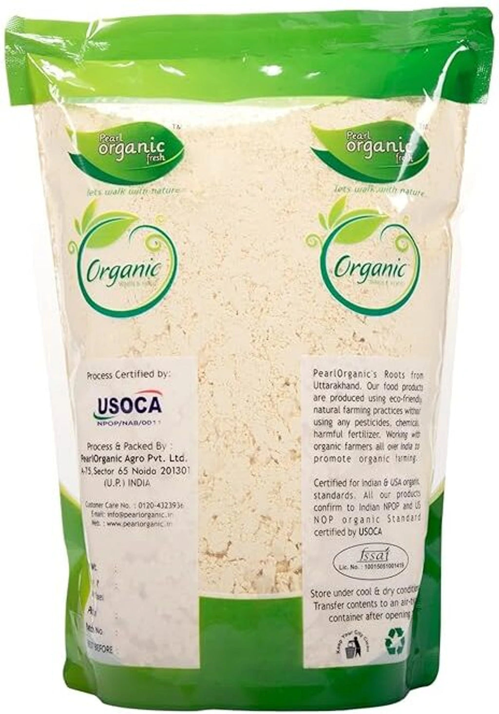 Pearl Organic Fresh Premium Chana Besan | Fine Gram Flour | Gluten-Free Fresh & Pure Natural Protein (1 kg)