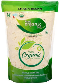 Pearl Organic Fresh Premium Chana Besan | Fine Gram Flour | Gluten-Free Fresh & Pure Natural Protein (1 kg)