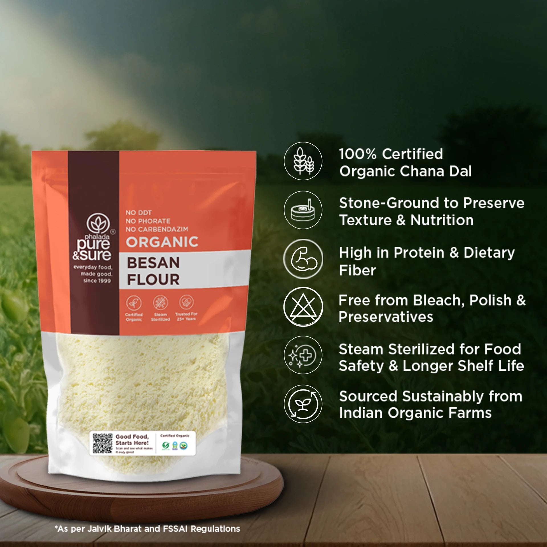 Pure & Sure Organic Besan flour (1 kg)