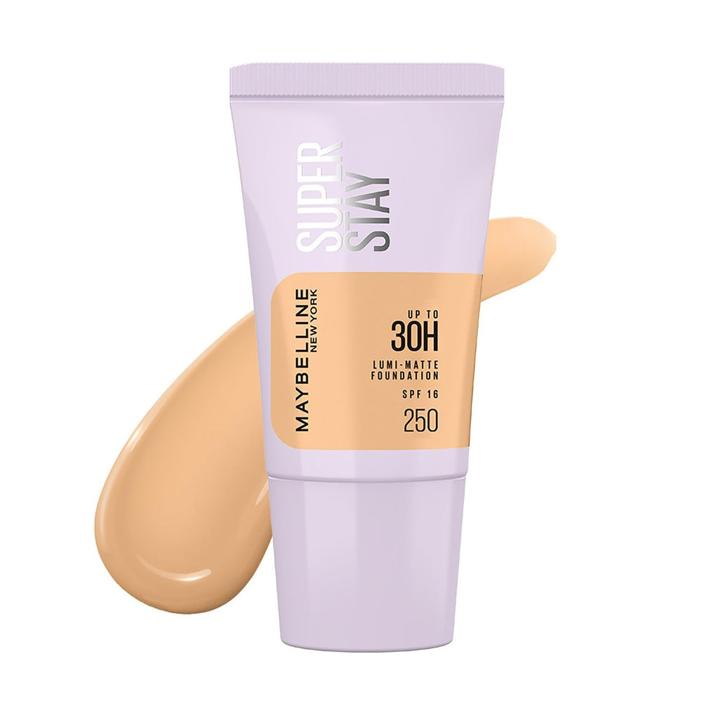 Maybelline New York Super Stay Lumi Matte Liquid Foundation, 250 | 30HR Long Lasting, Lightweight, Suitable for all Skintypes
