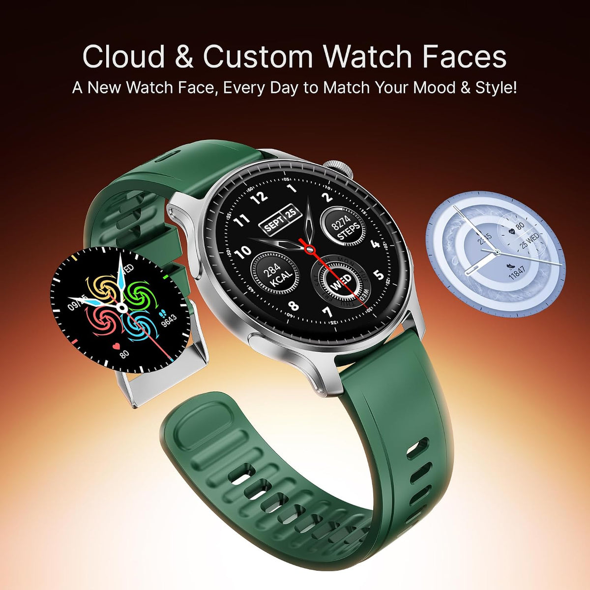 boAt Ultima Prime smartwatch with 1.43” AMOLED Display, AOD, Personalized Fitness Nudges, Functional Crown,100+ Sports Modes, Create Your Own Watchface, smartwatch for man and Woman (Forest Green)