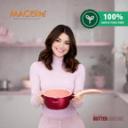 MACclite Butter Scotch Die Cast Non Stick Sauce Pan 16 cm Dia 1.4 Liter,Tea,Milk,Maggie Nonstick Sauce Pan with 5 Layer Coating,Gas & Induction Stove Friendly, PFOA&PFOS Free,Safe Healthy&Toxic-Free
