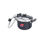 Prestige Svachh Clip-on 5 Liter Hard Anodised Outer Lid Aluminium Pressure Cooker, Black