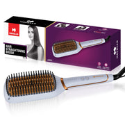 Havells Keratin Infused Hair Straightener Brush With Temperature Control For All Hair Types|Auto Shut off After 45 Minutes| 1.8mm Swivel Cord |2 Years Guarantee| HS6000
