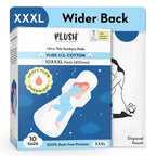 Plush Ultra-Thin 10 XXXL - 410mm All Night Sanitary Pads For Women | Super Absorbent, Heavy Flow & Rash Free | Pure U.S. Cotton Sanitary