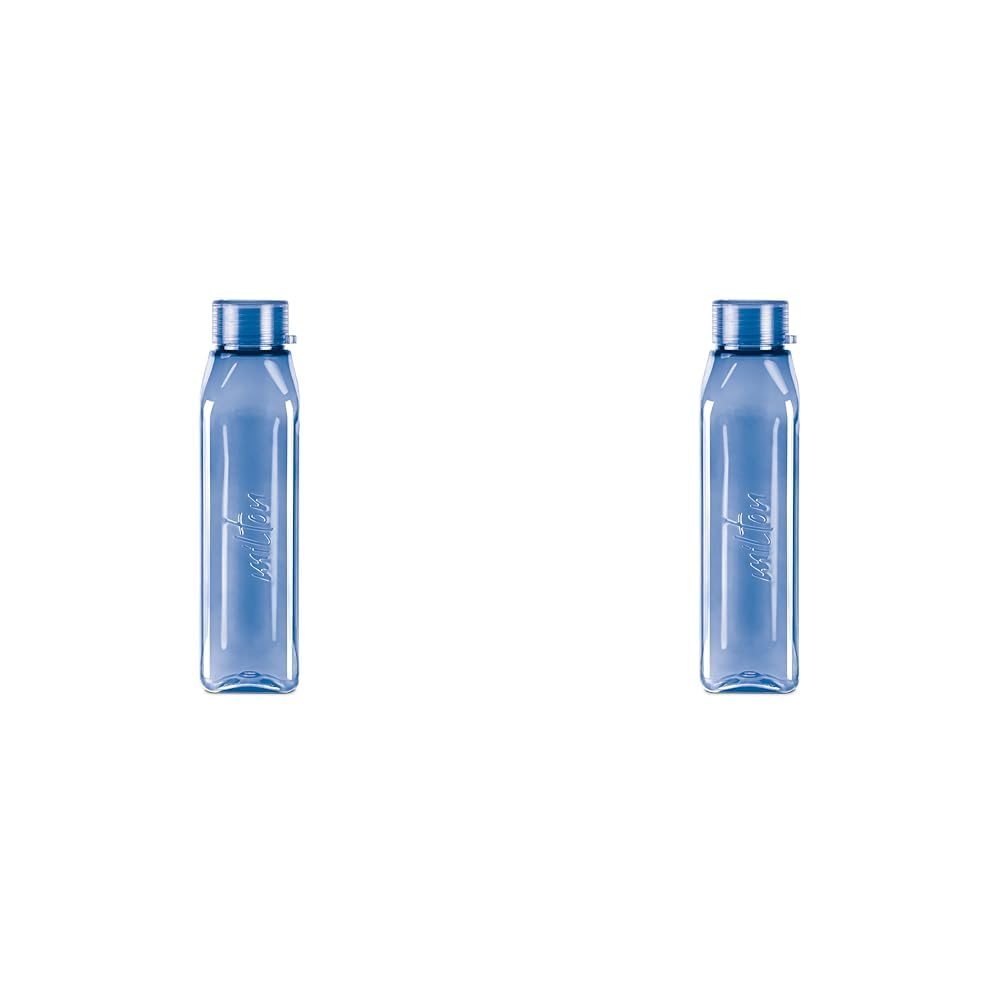 MILTON Prime 1000 Pet Water Bottle, 1 Litre, Blue | BPA Free | 100% Leak Proof | For Office, Gym, Home, Kitchen, Travel, Hiking, Trekking (Pack of 2)