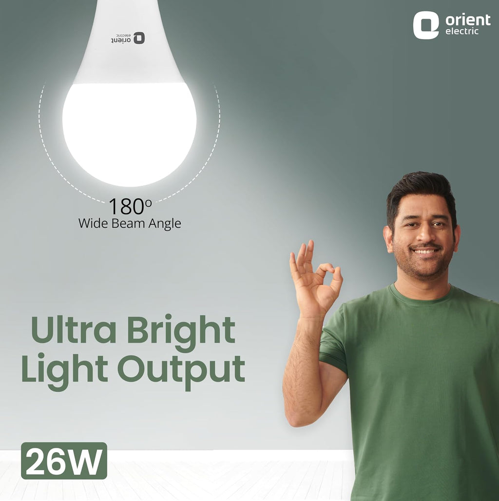 Orient Electric Eternal Shine LED Bulb 26W, B22d Cap, 6500K (Pack of 1)