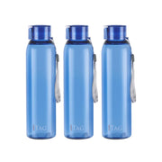 CELLO My Tag PET Water Bottle | 100% food grade | Leak proof and Break proof | Set of 3-1000ml | Aqua