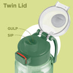 MILTON Aston 700 BPA & BPS-Free Water Bottle 700 ml| Food-Grade Plastic | One-Click Open | Leak-Proof | Sip & Gulp Lid I Ideal for Office, School, College, Gym, Green