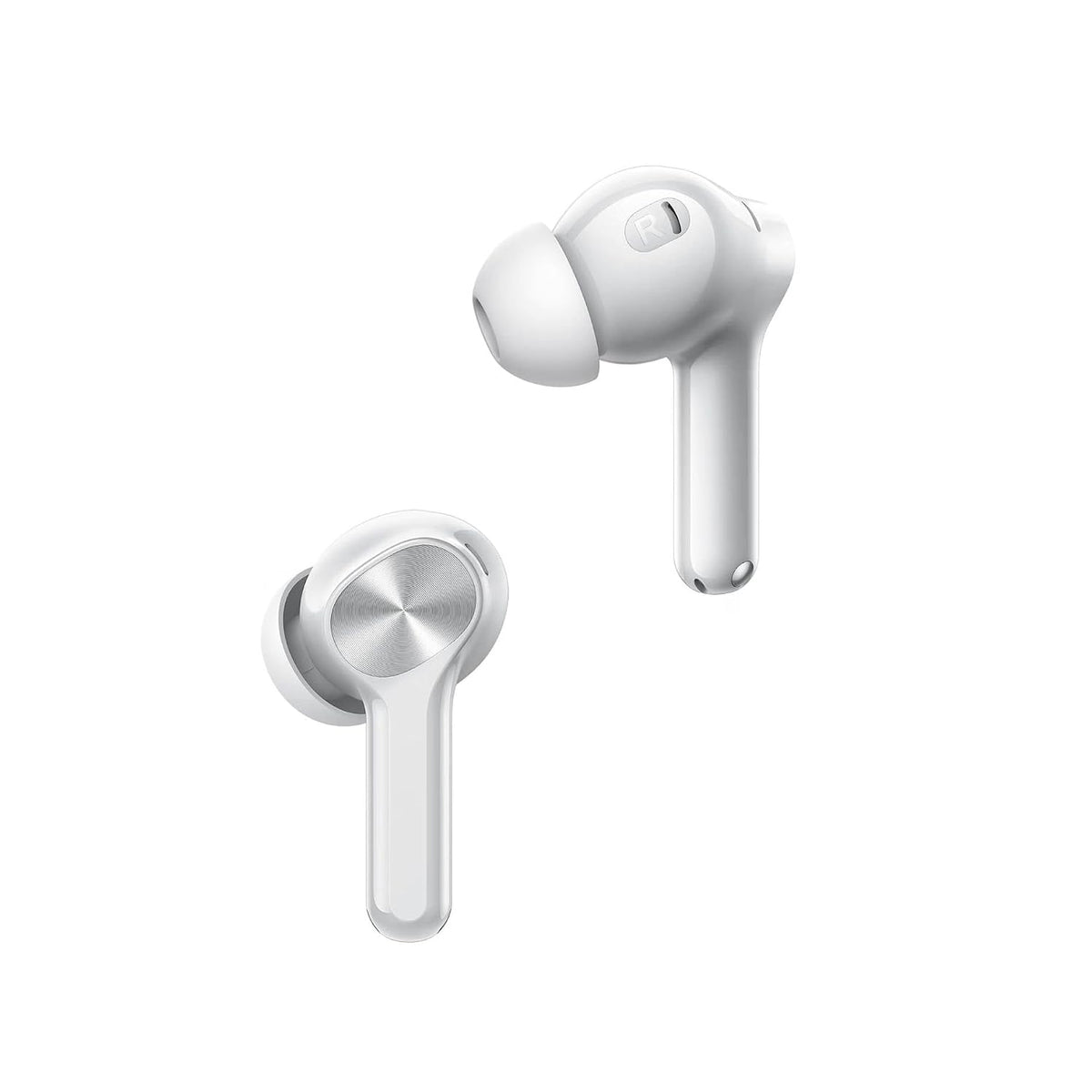 realme Wireless Earbuds with AI ENC Noise Cancellation for Calls, Titanium-Plated Composite Dome Diaphragms, Up to 38 Hours Total Playback, Bluetooth True Wireless Earbuds with Charging Case (White)