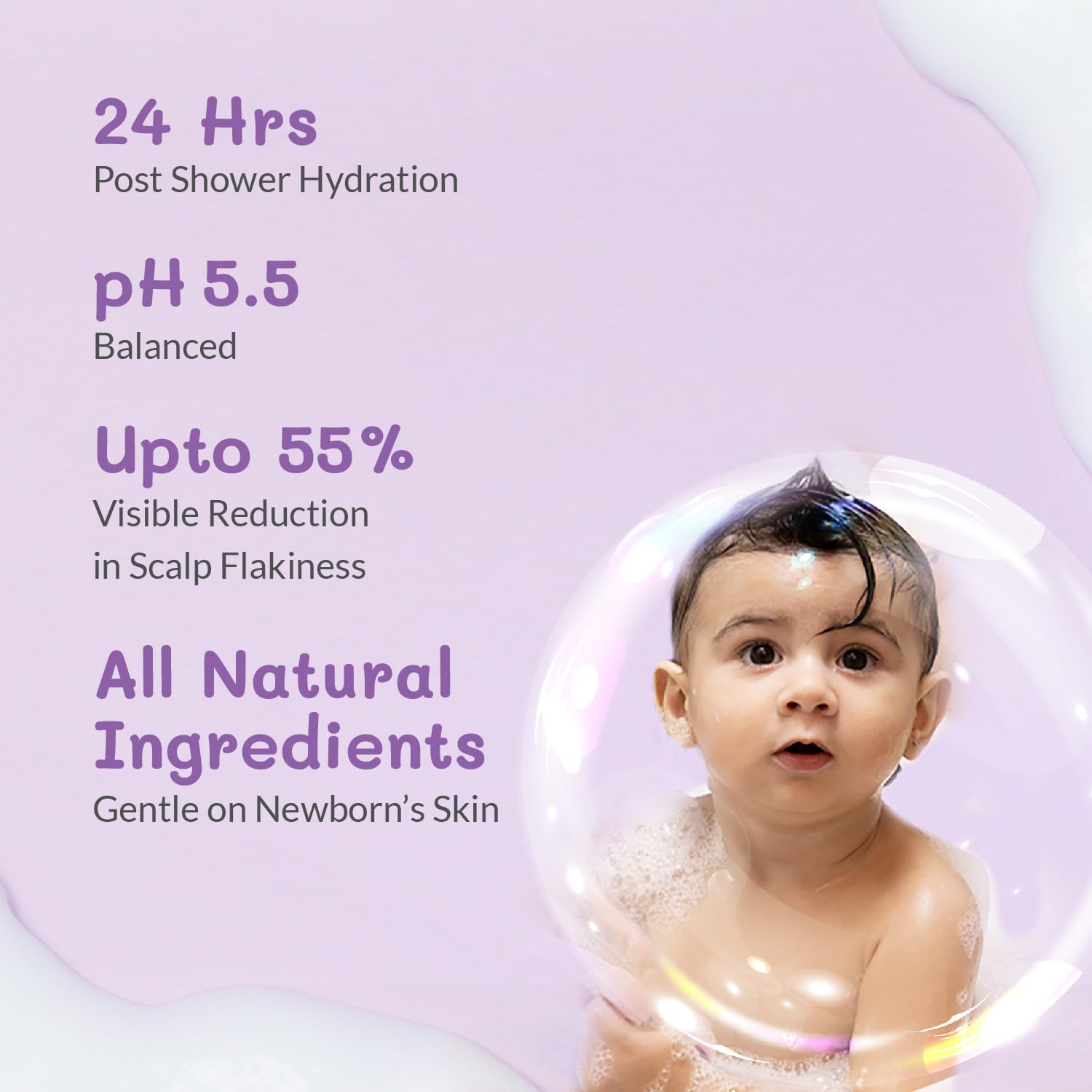 AreoVeda Baby Head-To-Toe Foam Wash With Self-Foaming Pump (100ml)