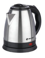 Bajaj KTX 1.5 Litre DLX Electric Kettle | 1350W Kettle With Stainless Steel Body | Cordless Operation | Auto Shut-Off Mechanism | 2-Yr Warranty 【Silver & Black】