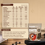 Pintola High-Protein Oats Combo: Dark Chocolate 1kg + 400g | 22g Protein, No Refined Sugar, Almonds, Raisins, Pumpkin & Chia Seeds, 8g Fibre, Gluten-Free Breakfast Cereal